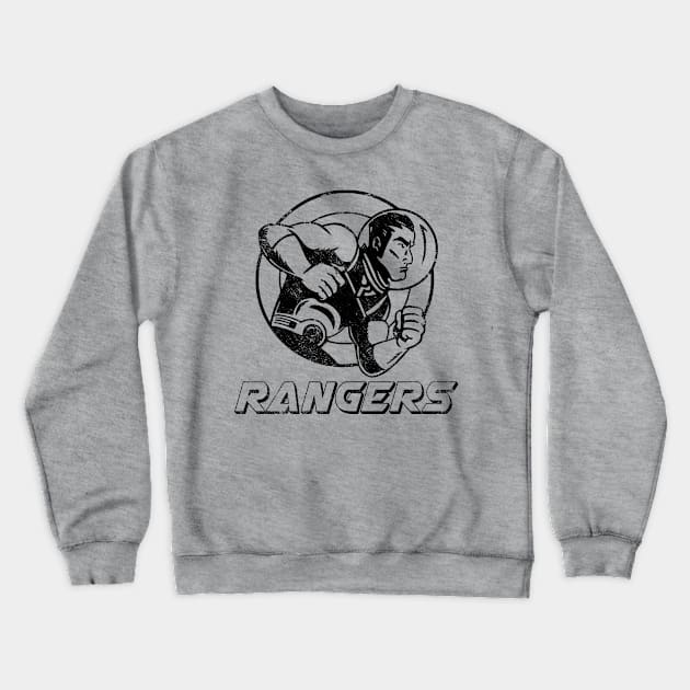 Rocky Ranger, Black Logo Crewneck Sweatshirt by ThePaleComic